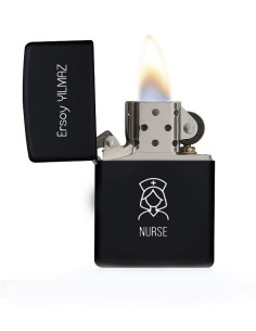 Kişiye Özel Hemşire Logolu Metal Çakmak