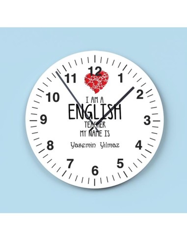Kişiye Özel English Teacher Duvar Saati 1
