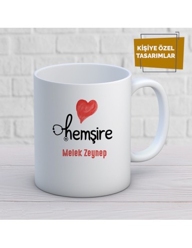 İsme Özel Hemşire Kupa Bardak 2